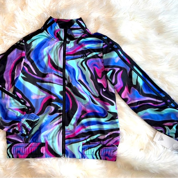 COLORFUL swirl Track suit Jacket- ADIDAS NWT - Picture 5 of 5